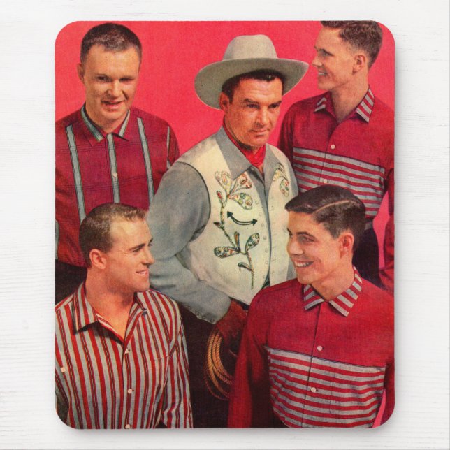 early 1950s cowboy Paw and his boys Mouse Pad (Front)
