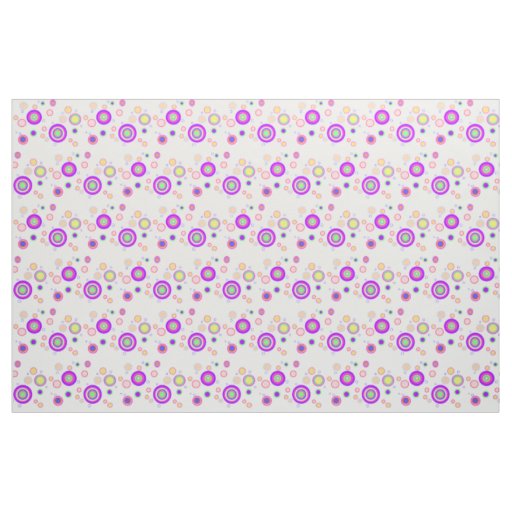 Early 2000s Colourful Circles Geometrical Pattern Fabric