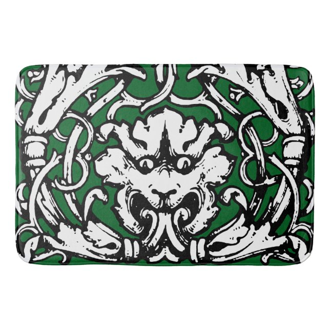 Early 20th Century Knotwork Lion Bath Mat (Front)