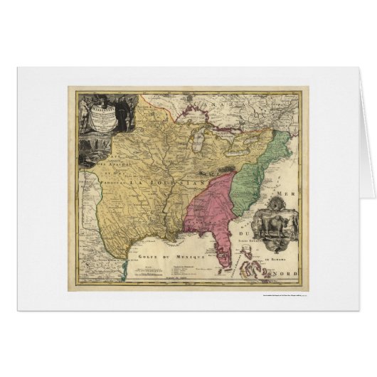 Early America Map 1763 Cards (Front Horizontal)