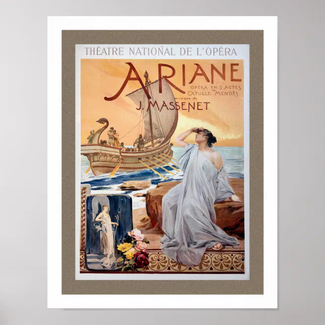 EARLY 'ARIANE' OPERA PRINT | Zazzle