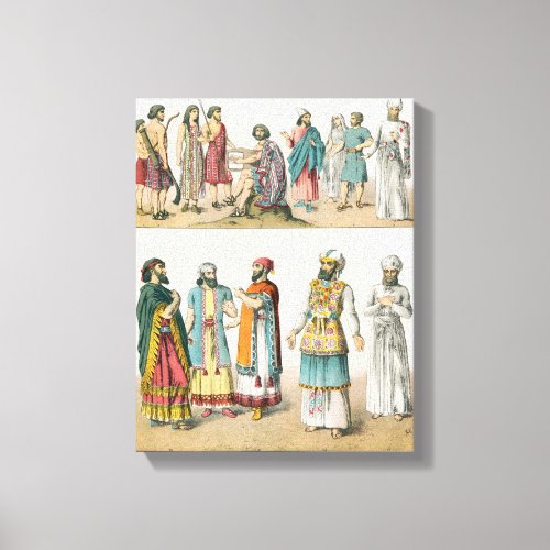 Early Asiatic Dress from Trachten der Canvas Print