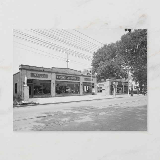 Early Auto Dealership, 1926 Postcard (Front)