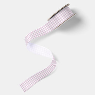 Early Autumn Classic Gingham   Warm Lilac Satin Ribbon