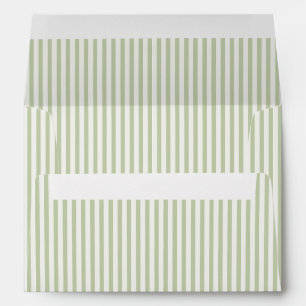 Early Autumn Heritage Stripes   Soft Olive Envelope