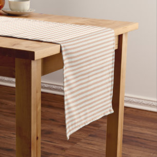 Early Autumn Heritage Stripes   Warm Apricot ll Short Table Runner