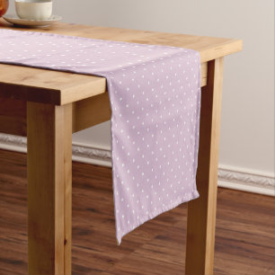 Early Autumn Polka Dots Micro   Warm Lilac  Short Table Runner