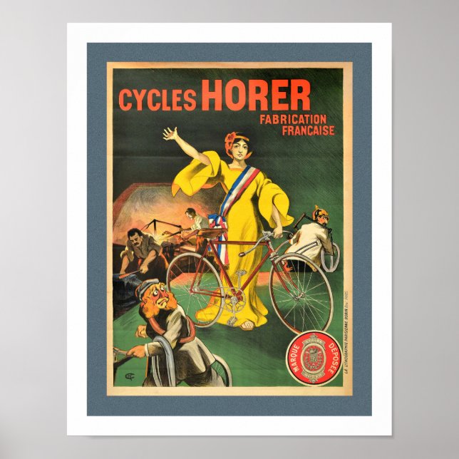 EARLY BICYCLE ADVERTISING PRINT (Front)