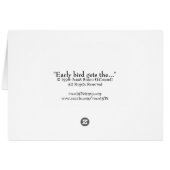 Early bird gets the ... (Back Horizontal)