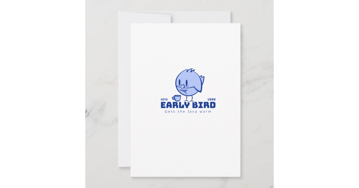 Early Bird Gets the Java worm Morning joe T-Shirt Invitation | Zazzle
