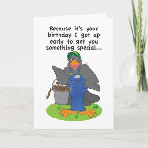 Early Bird Humorous Birthday Card