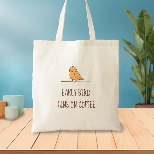 Early Bird Parrot Parakeet Funny Quote Tote Bag
