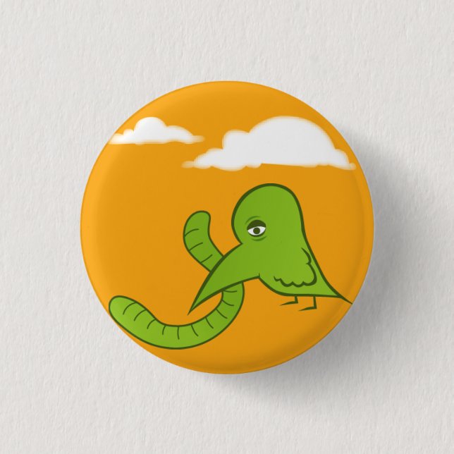 Early Bird Pinback Button (Front)