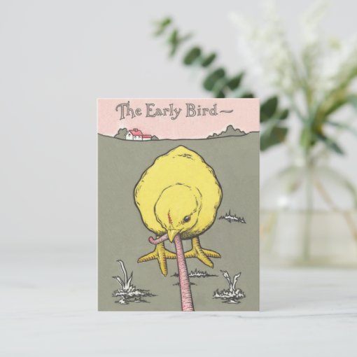 Early Bird Real Estate Prospecting Postcard Zazzle