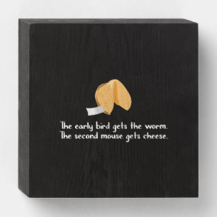 Early Bird Second Mouse Wooden Box Sign