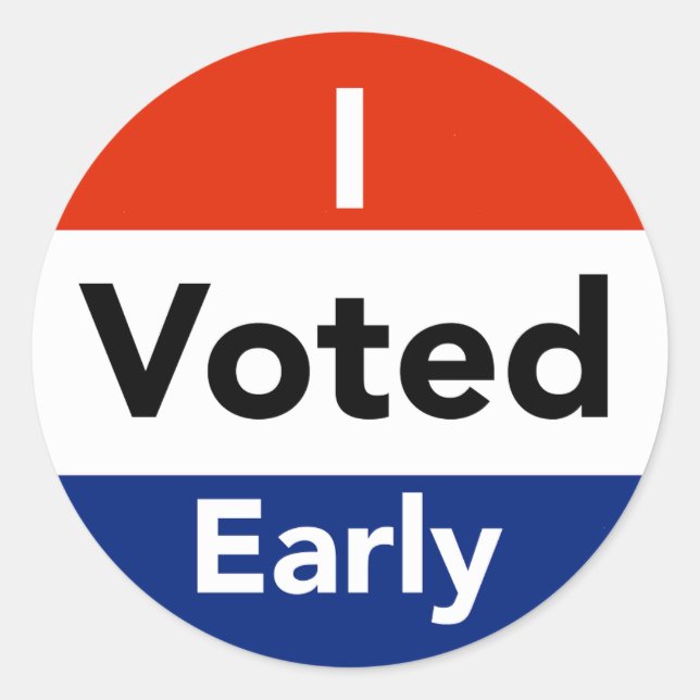 Early Bird Voter Classic Round Sticker (Front)