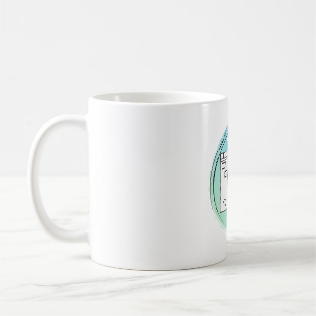 early bird with coffee mug (Left)