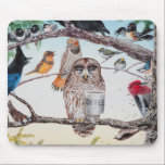 "Early Birds" Mousepad<br><div class="desc">Some of us are early birds... some of us are just night owls relying on coffee.</div>