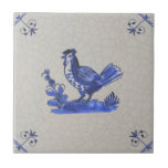 Early Blue Delft Handpainted Hen Antique Repro  Ceramic Tile<br><div class="desc">This charming hen tile is reproduced from one of a set we have of antique Dutch Delft tiles dating to the 1600s. It can be used as a wall or backsplash tile, fireplace surround, coasters, keepsake boxes, and a host of other decorative and gift items. Tiles are available in 4.5...</div>