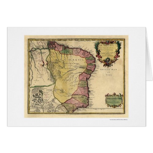 Early Brazil Map 1719