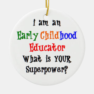 early childhood educator ceramic ornament