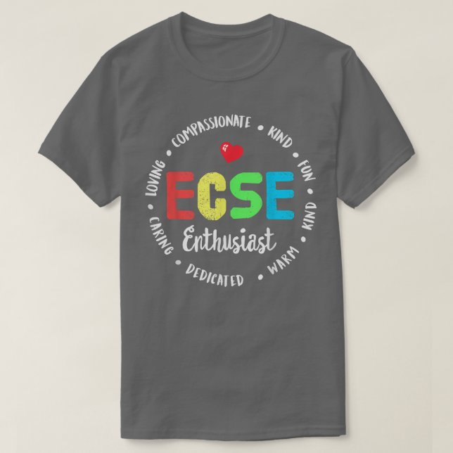 Early Childhood Special Education SPED ECSE Crew M T-Shirt (Design Front)