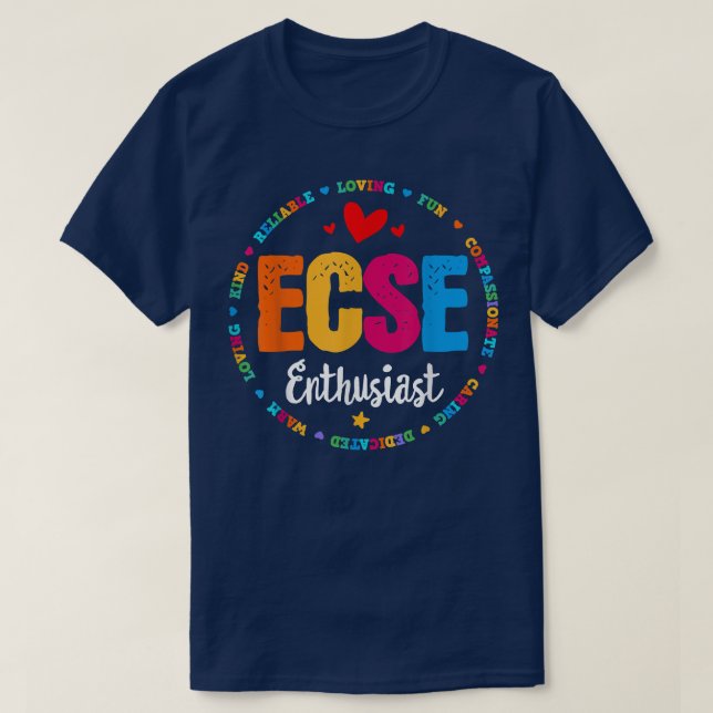 Early Childhood Special Education SPED ECSE Crew M T-Shirt (Design Front)