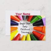 Early childhood tutoring business card (Front/Back)