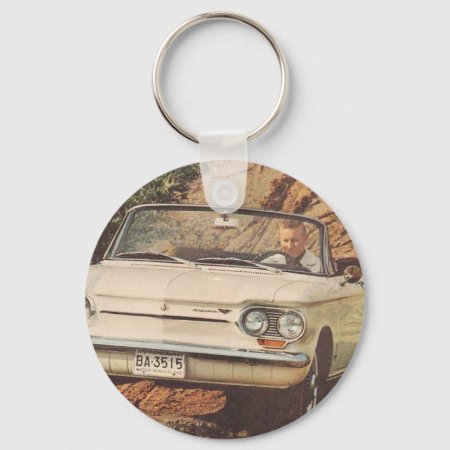 Early Corvair Convertible Keychain
