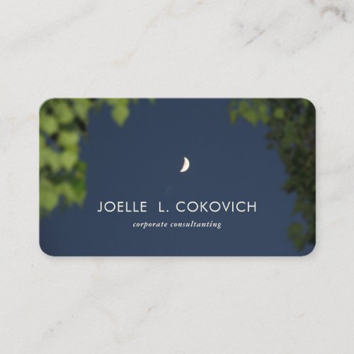 Early Crescent MoonNature Photography Business Card