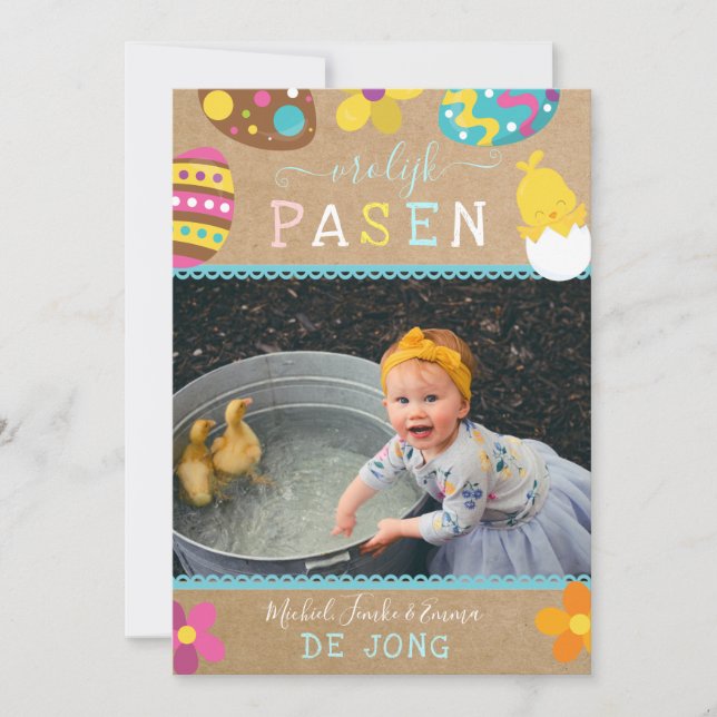 Early Easter Photo Familie Beautiful Day Card (Front)