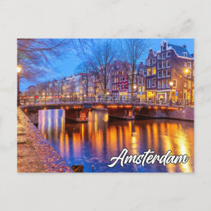 Early Evening In Amsterdam, Netherlands Postcard