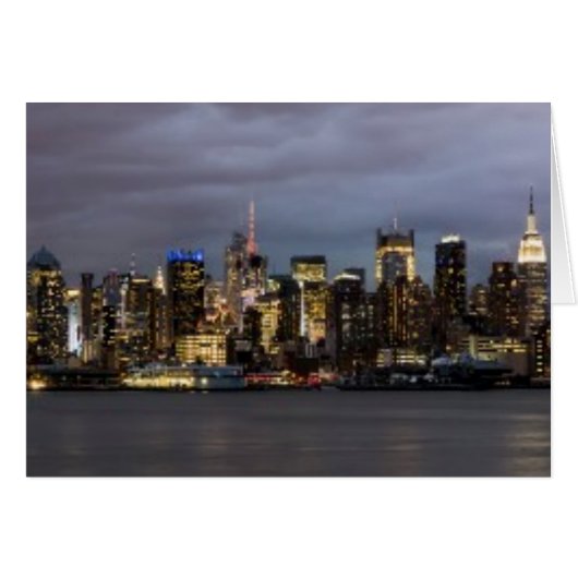 Early evening panoramic view of Manhattan Cards (Front Horizontal)