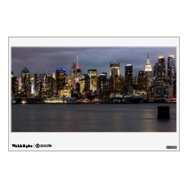 Early evening panoramic view of Manhattan Wall Sticker (Front)