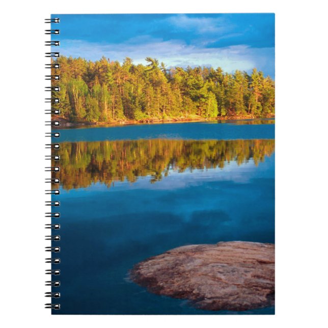 Early Evening reflections in the boundry waters Notebook (Front)