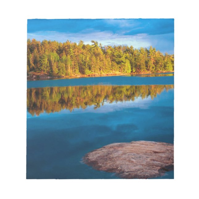 Early Evening reflections in the boundry waters Notepad (Front)