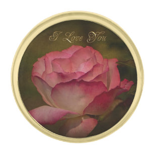 Early Evening Rose Gold Finish Lapel Pin