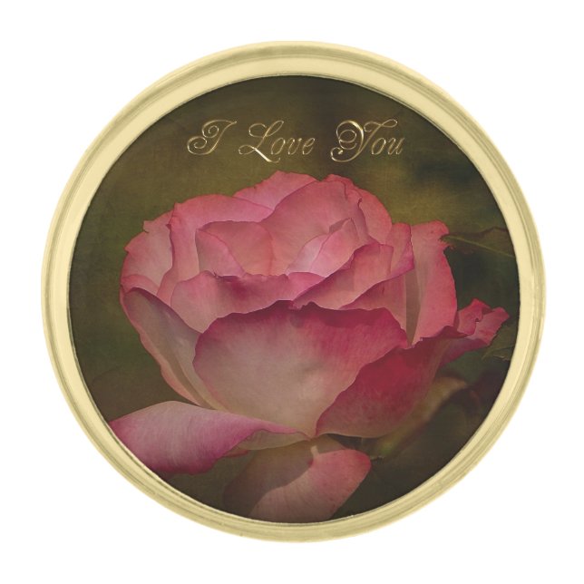 Early Evening Rose Gold Finish Lapel Pin (Front)