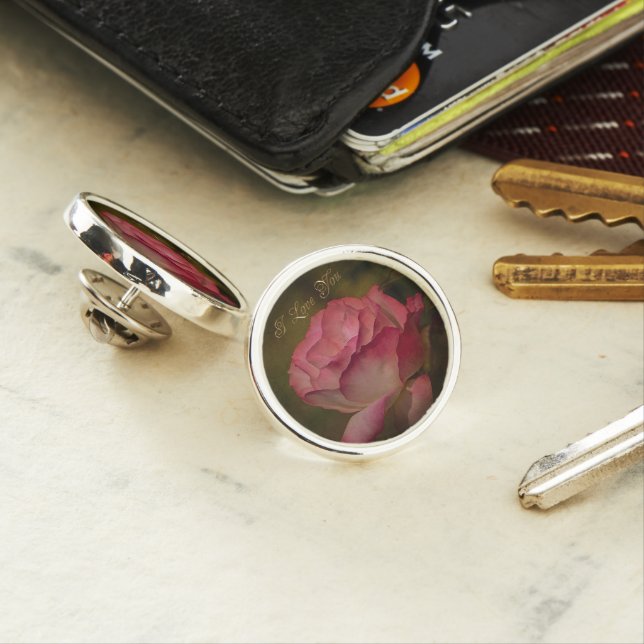 Early Evening Rose Lapel Pin (In Situ)