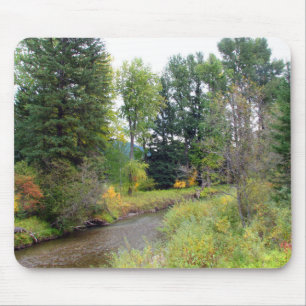 Early Fall by a creek in Montana Mousepad
