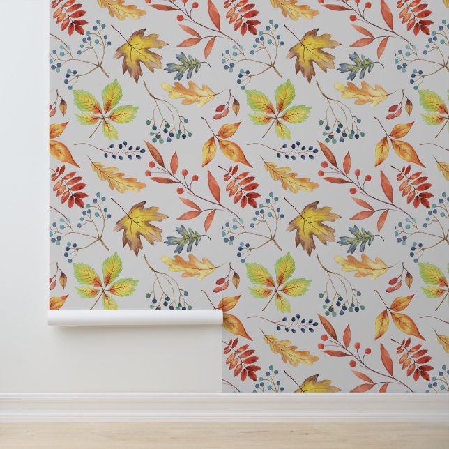 Early Fall Leaves & Berries Wallpaper (Application)