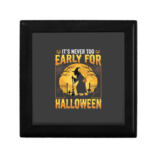 Early for Halloween Witch Graveyard Vintage Design Gift Box