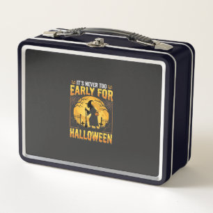 Early for Halloween Witch Graveyard Vintage Design Metal Lunch Box