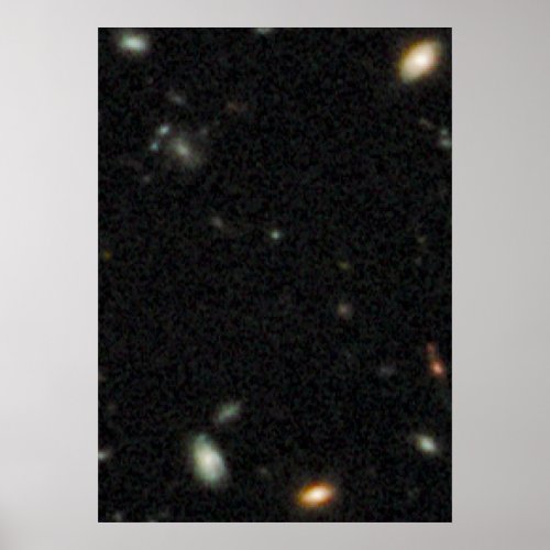 Early Galaxies in HUDF WFC3IR Closeup Poster