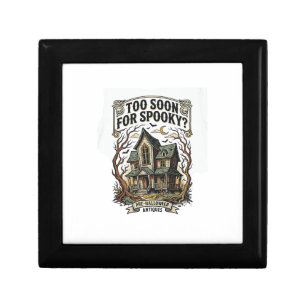 Early Halloween Shirt Vintage Haunted House Design Gift Box