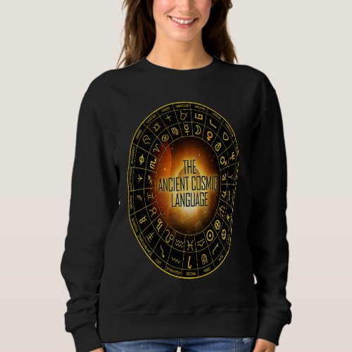 Early Hebrew Egyptian Astrology Zodiac Wheel Cosmi Sweatshirt