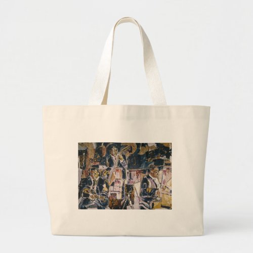 Early Jazz Large Tote Bag