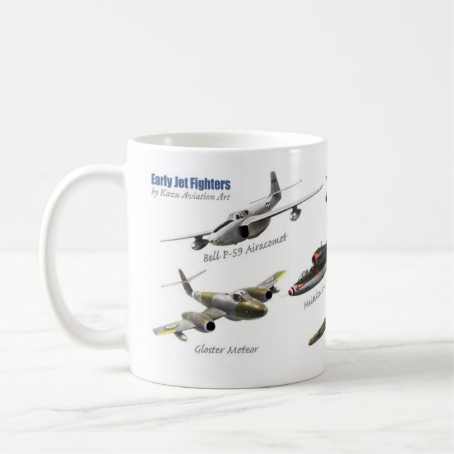 Early Jet Fighters Coffee Mug (Left)