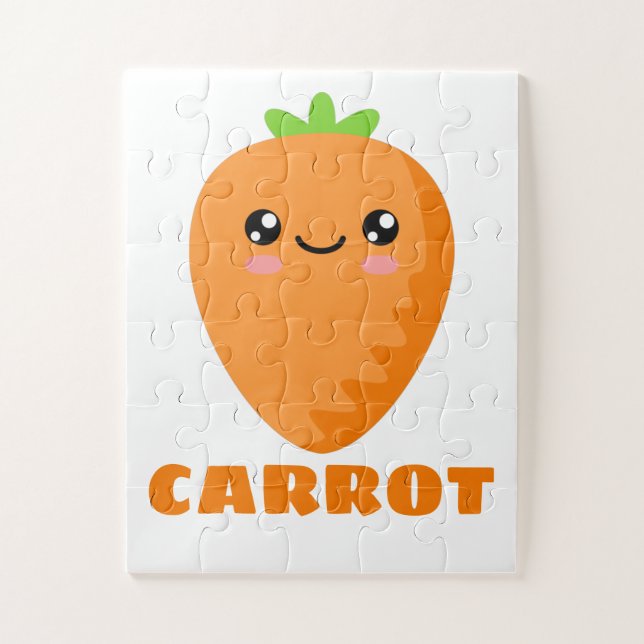Early learning carrot jigsaw puzzle (Vertical)
