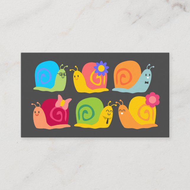 Early Learning Centre Daycare business snails Business Card (Front)